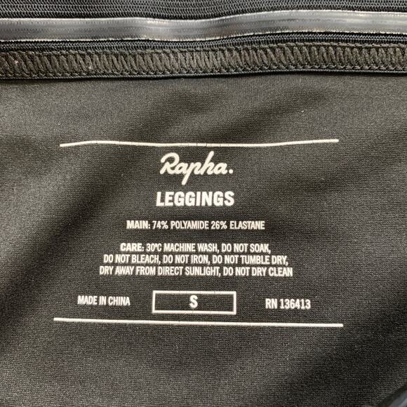 Rapha Leggings Womens S Small Black Reflective Cycling Activewear Pull On Pants - Picture 6 of 9